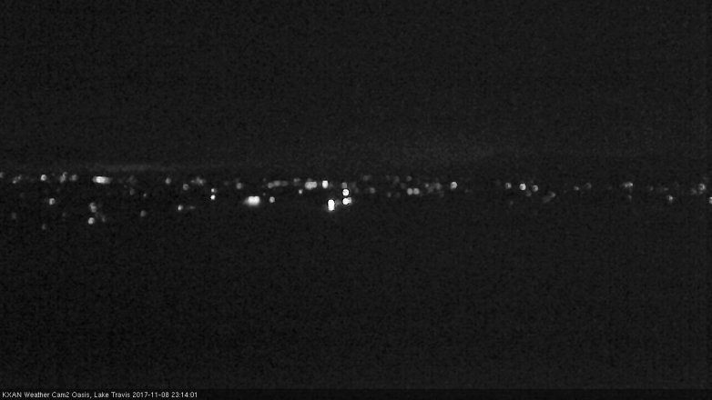 Lake Travis webcam, November 8, 2017 10:20 PM CT