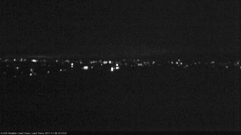 Lake Travis webcam, November 8, 2017 10:30 PM CT