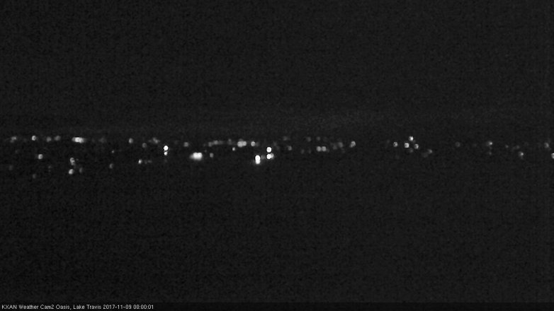 Lake Travis webcam, November 8, 2017 11:25 PM CT