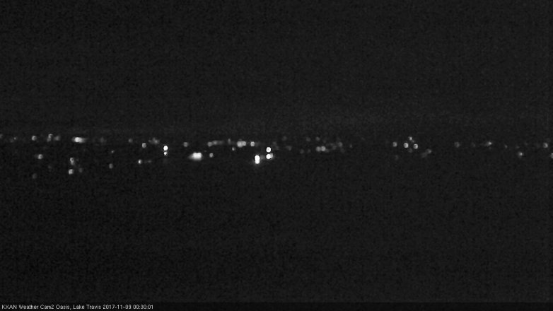 Lake Travis webcam, November 8, 2017 11:40 PM CT