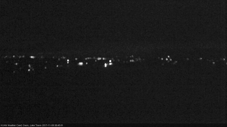 Lake Travis webcam, November 8, 2017 11:55 PM CT