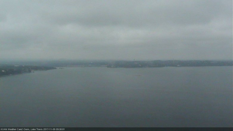 Lake Travis webcam, November 9, 2017 9:00 AM CT