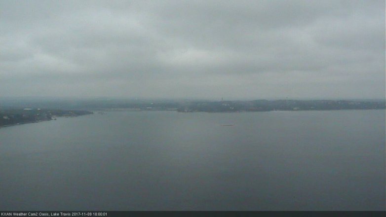 Lake Travis webcam, November 9, 2017 9:30 AM CT