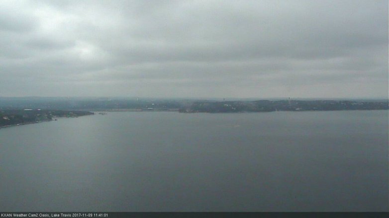 Lake Travis webcam, November 9, 2017 10:45 AM CT