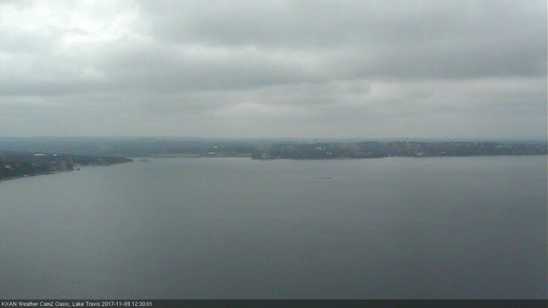 Lake Travis webcam, November 9, 2017 11:40 AM CT