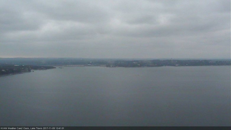 Lake Travis webcam, November 9, 2017 1:05 PM CT