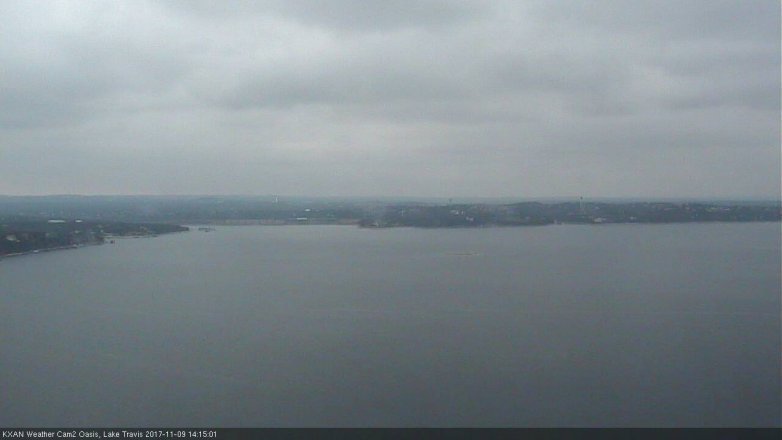 Lake Travis webcam, November 9, 2017 1:20 PM CT