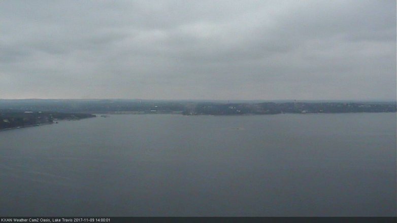 Lake Travis webcam, November 9, 2017 1:30 PM CT
