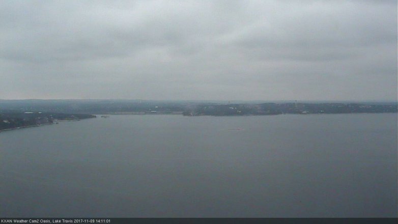 Lake Travis webcam, November 9, 2017 1:40 PM CT