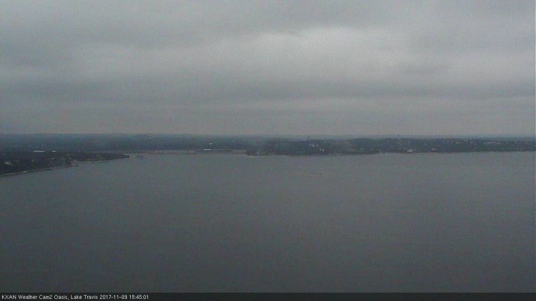 Lake Travis webcam, November 9, 2017 3:15 PM CT