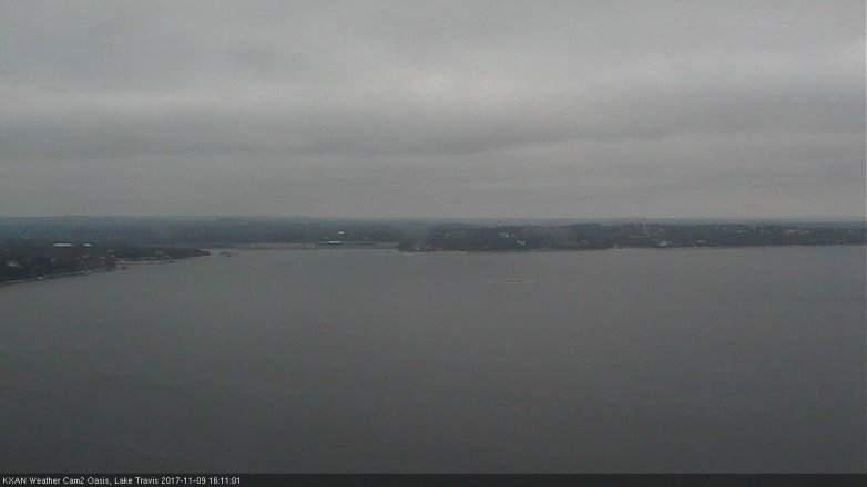 Lake Travis webcam, November 9, 2017 3:25 PM CT