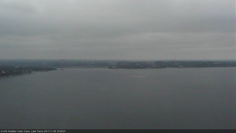 Lake Travis webcam, November 9, 2017 3:30 PM CT