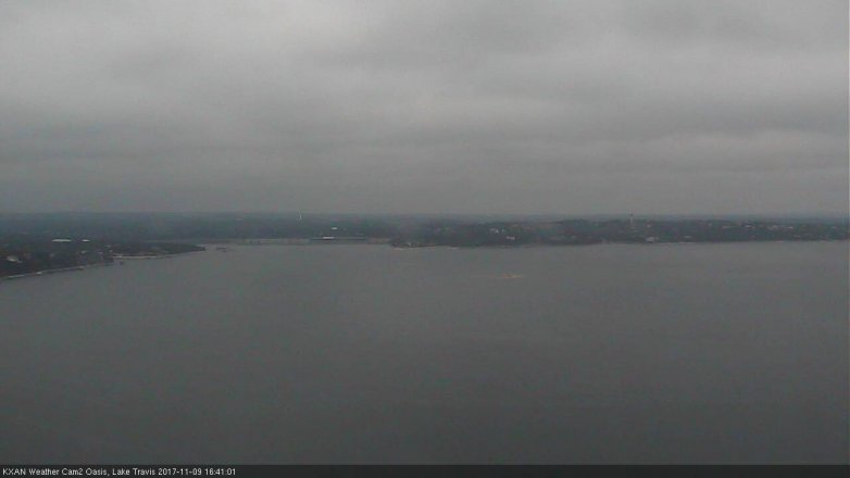 Lake Travis webcam, November 9, 2017 4:00 PM CT