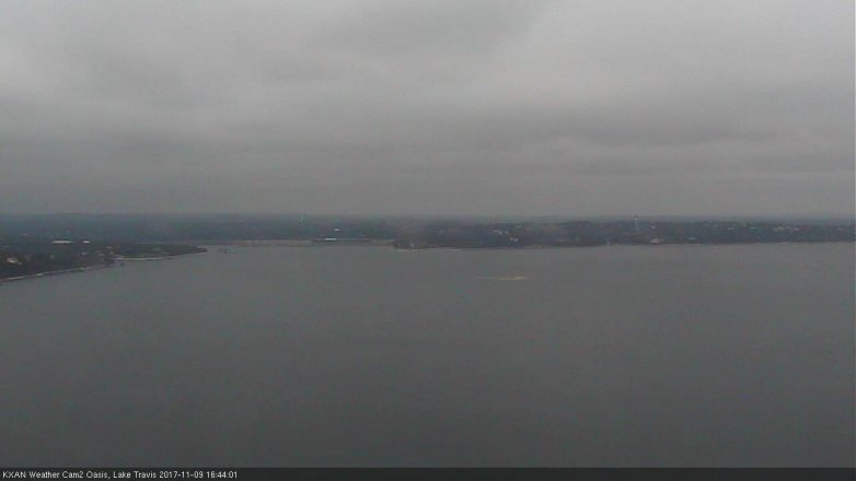 Lake Travis webcam, November 9, 2017 4:05 PM CT