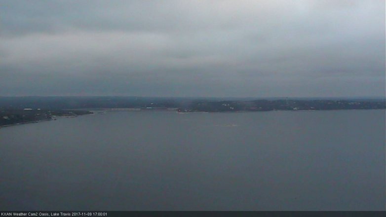 Lake Travis webcam, November 9, 2017 4:15 PM CT