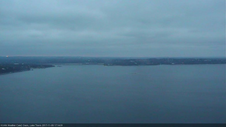 Lake Travis webcam, November 9, 2017 4:30 PM CT