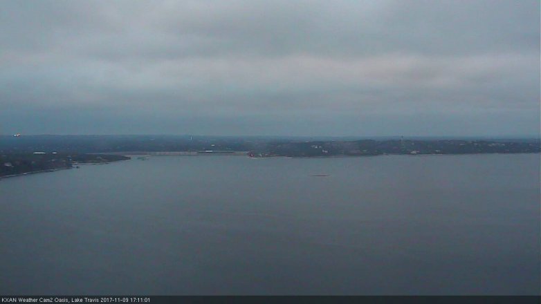 Lake Travis webcam, November 9, 2017 4:35 PM CT