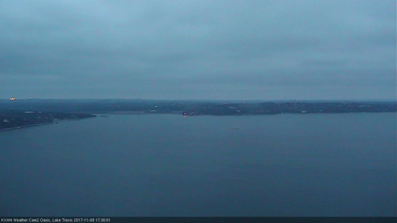 Lake Travis webcam, November 9, 2017 4:45 PM CT