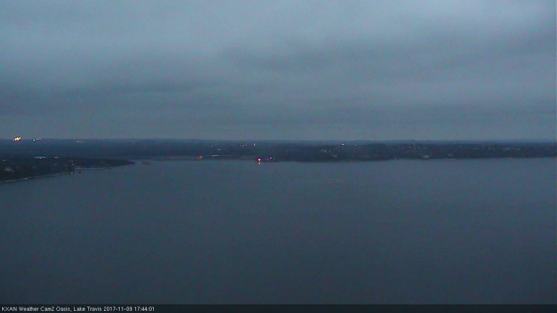 Lake Travis webcam, November 9, 2017 4:55 PM CT