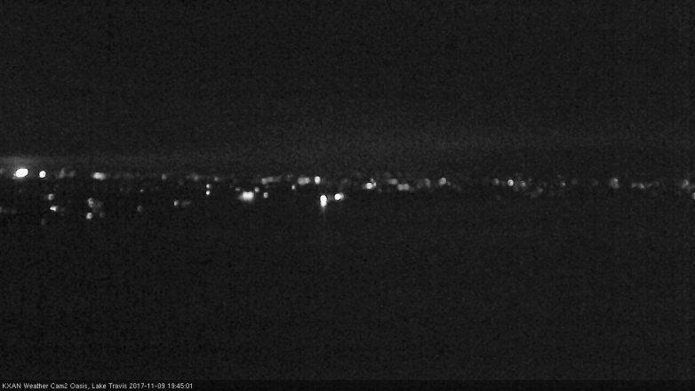Lake Travis webcam, November 9, 2017 7:05 PM CT