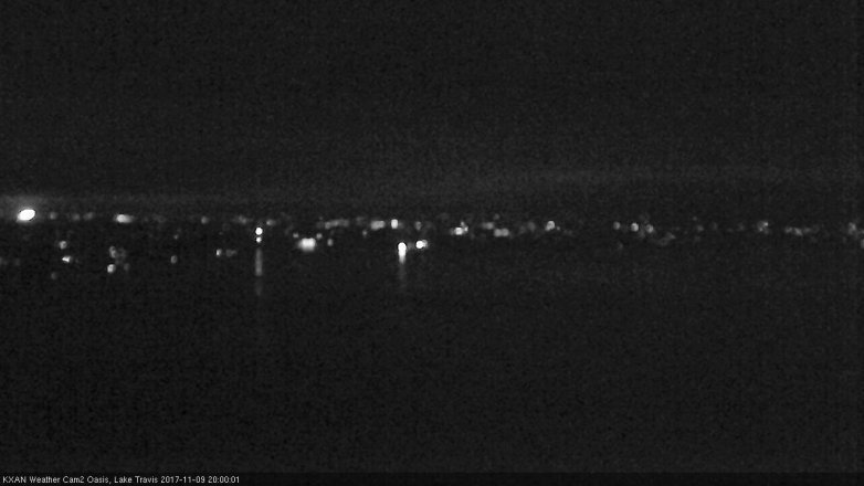 Lake Travis webcam, November 9, 2017 7:30 PM CT