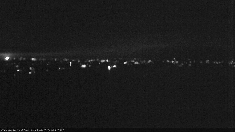 Lake Travis webcam, November 9, 2017 8:00 PM CT