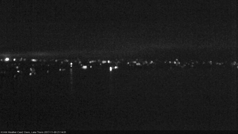 Lake Travis webcam, November 9, 2017 8:25 PM CT