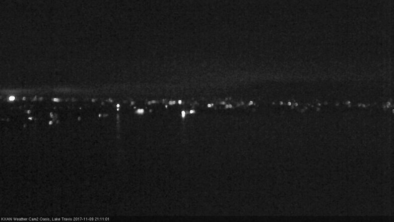 Lake Travis webcam, November 9, 2017 8:40 PM CT