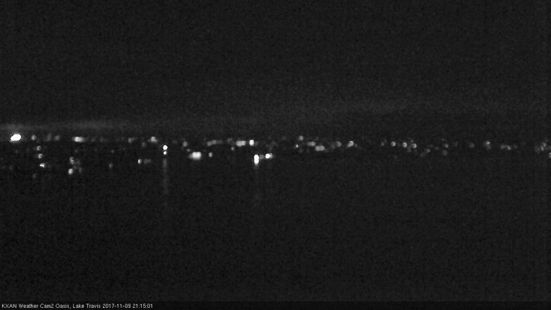 Lake Travis webcam, November 9, 2017 8:45 PM CT