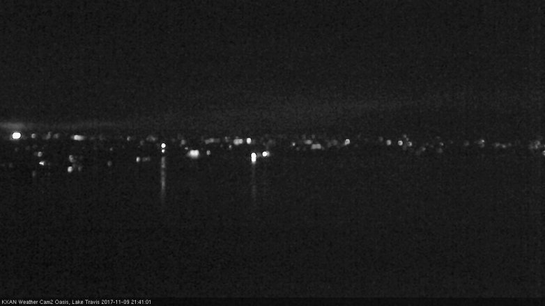 Lake Travis webcam, November 9, 2017 9:00 PM CT