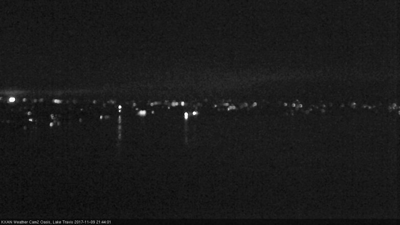Lake Travis webcam, November 9, 2017 9:05 PM CT