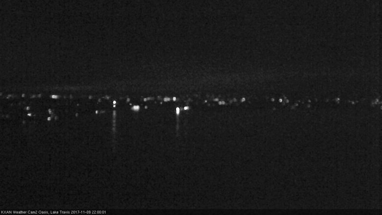 Lake Travis webcam, November 9, 2017 9:10 PM CT