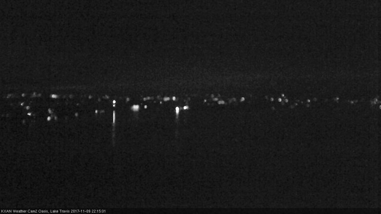 Lake Travis webcam, November 9, 2017 9:40 PM CT