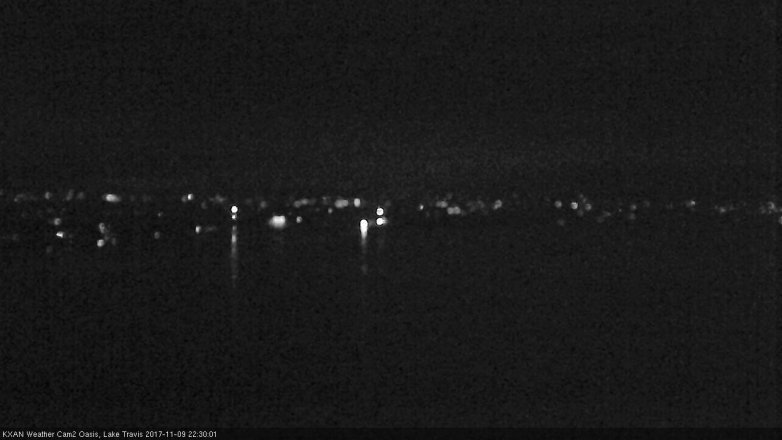 Lake Travis webcam, November 9, 2017 9:50 PM CT