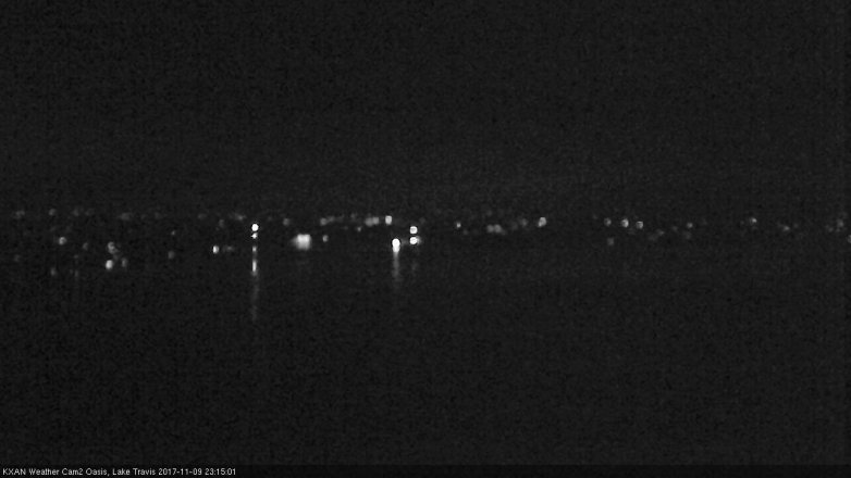 Lake Travis webcam, November 9, 2017 10:40 PM CT