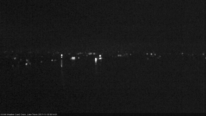 Lake Travis webcam, November 9, 2017 11:30 PM CT