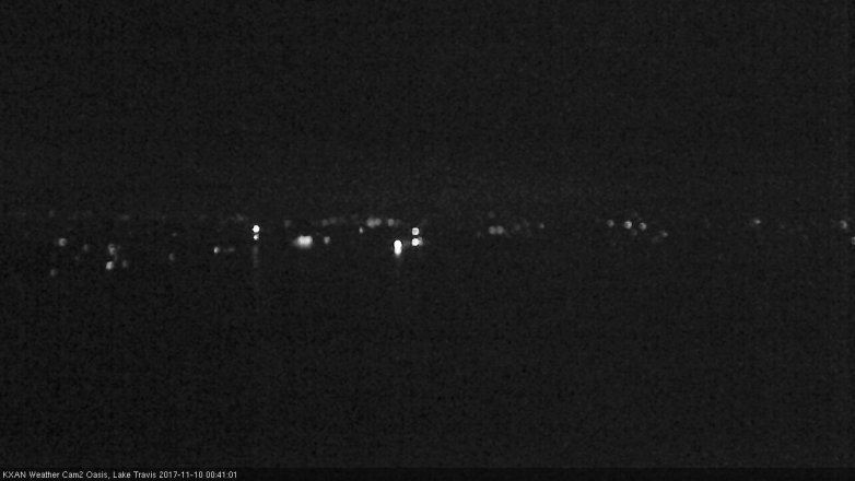 Lake Travis webcam, November 9, 2017 11:50 PM CT