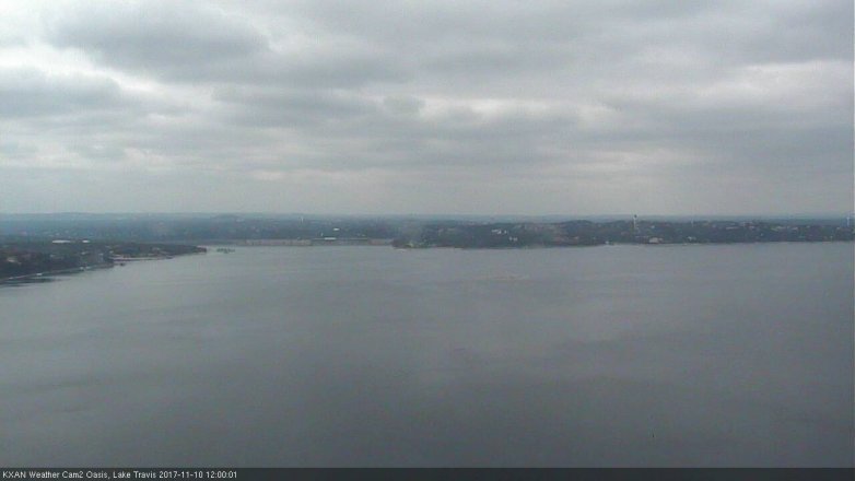 Lake Travis webcam, November 10, 2017 11:10 AM CT