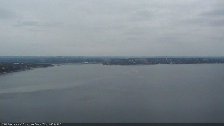 Lake Travis webcam, November 10, 2017 1:20 PM CT