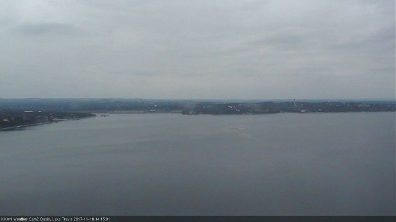 Lake Travis webcam, November 10, 2017 1:30 PM CT