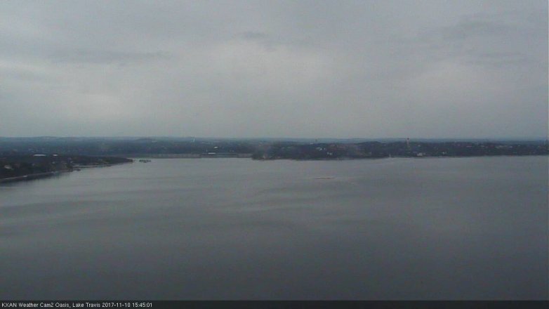 Lake Travis webcam, November 10, 2017 3:15 PM CT