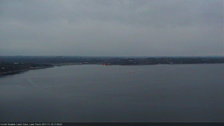 Lake Travis webcam, November 10, 2017 5:00 PM CT