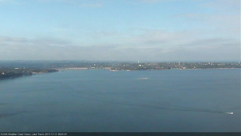 Lake Travis webcam, November 11, 2017 9:00 AM CT