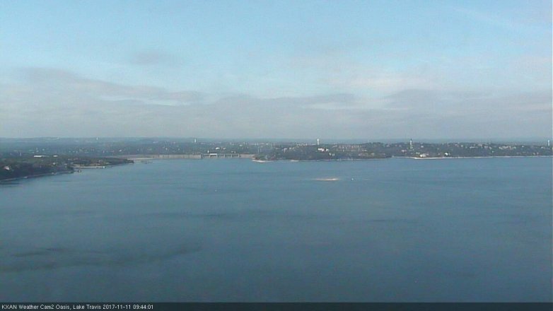 Lake Travis webcam, November 11, 2017 9:15 AM CT