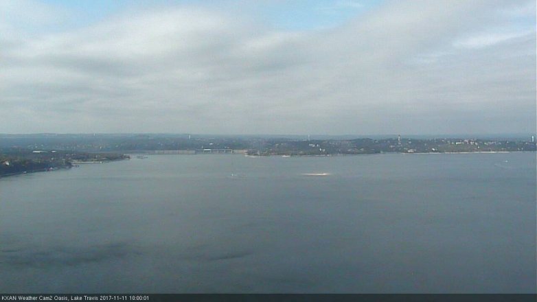 Lake Travis webcam, November 11, 2017 9:20 AM CT