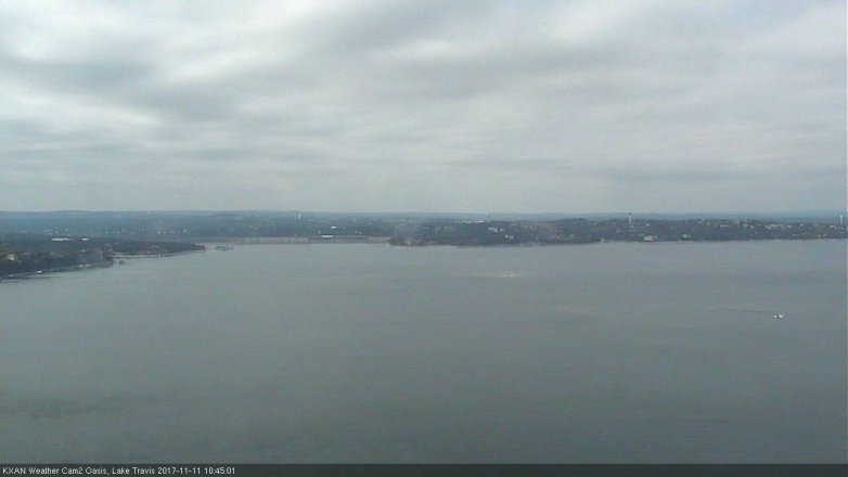 Lake Travis webcam, November 11, 2017 10:00 AM CT