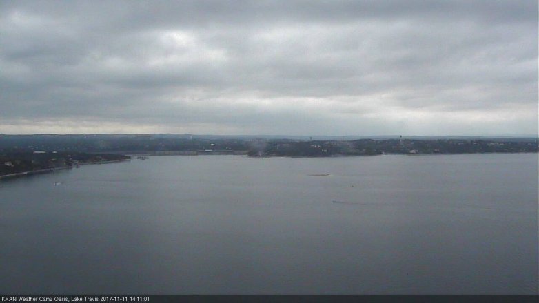 Lake Travis webcam, November 11, 2017 1:40 PM CT