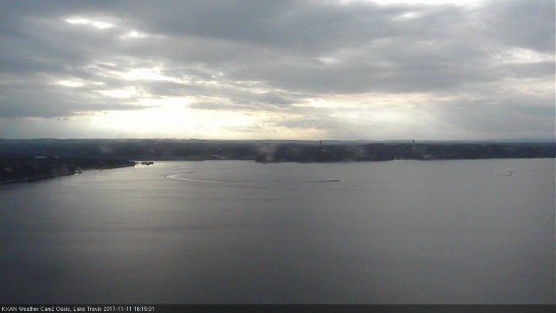 Lake Travis webcam, November 11, 2017 3:30 PM CT