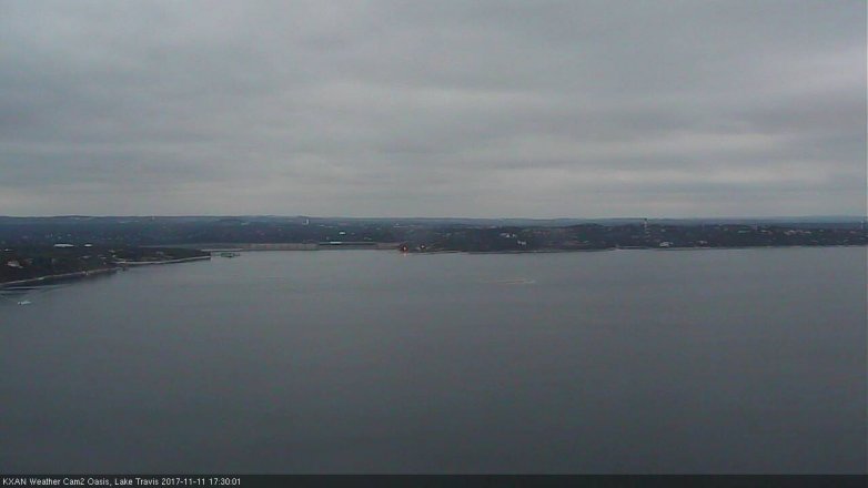 Lake Travis webcam, November 11, 2017 4:40 PM CT