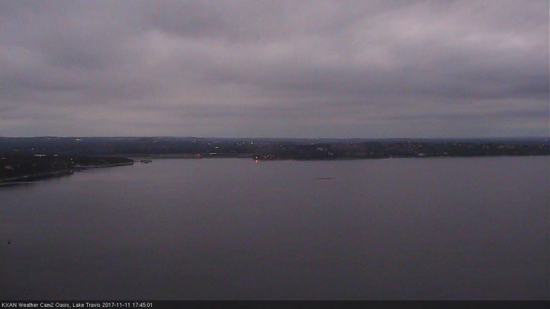 Lake Travis webcam, November 11, 2017 5:00 PM CT